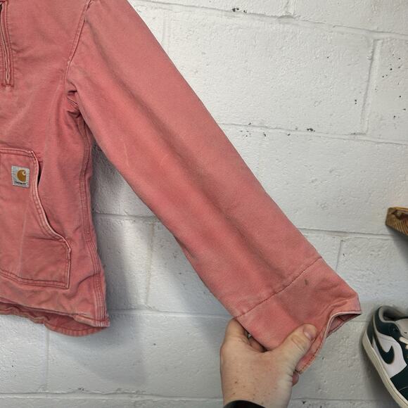 Vintage Carhartt Sherpa-Lined Ridge Jacket “Sherbet Pink” - Picture 10 of 15